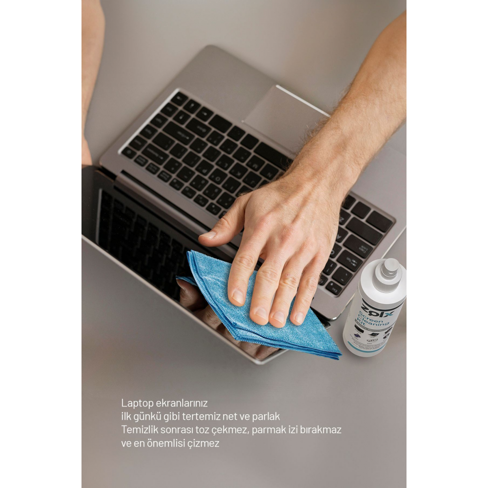 Ekran Temizleme Seti 250ml (MİKROFİBER BEZ HEDİYE) Led Tv, Bilgisayar, Notebook Temizleme