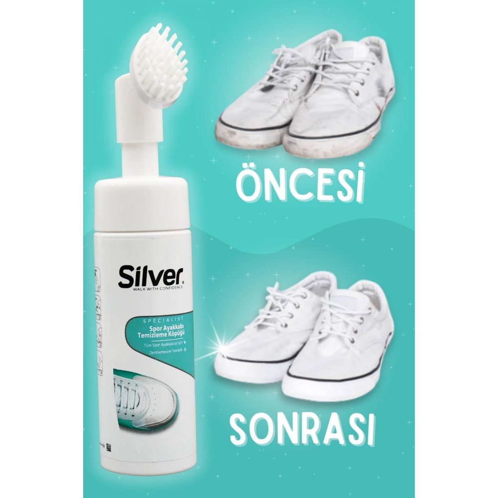 Fırçalı Spor Ayakkabı Bakım Temizleme Köpüğü Güçlendirilmiş Formül 150 ML