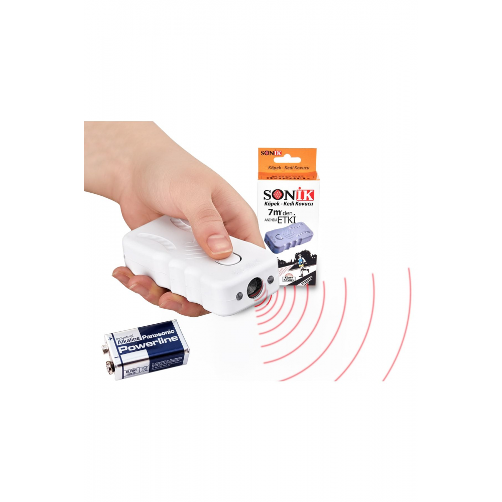 SONİK 7 METRE ETKİLİ SALDIRGAN KÖPEK KOVUCU VE KEDİ KOVUCU