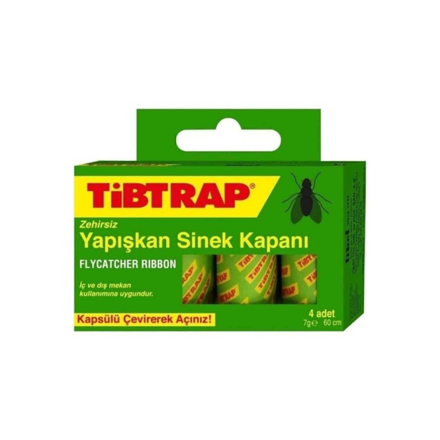 Tibtrap Yapışkan Karasinek Tuzağı Sinek Bandı 4'lü Paket