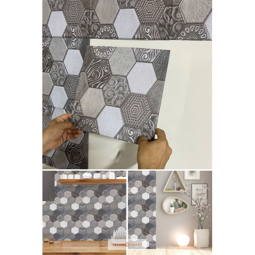 1adet Kendinden Yapışkanlı 30cmx30cm 3d Duvar Kağıdı Kaplama Su Geçirmez Mutfak Banyo