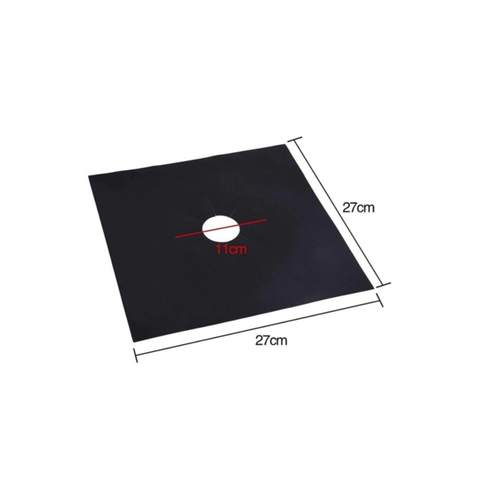 Ocak Koruyucu Folyo Yanmaz Yapışmaz 4'lü Siyah Set