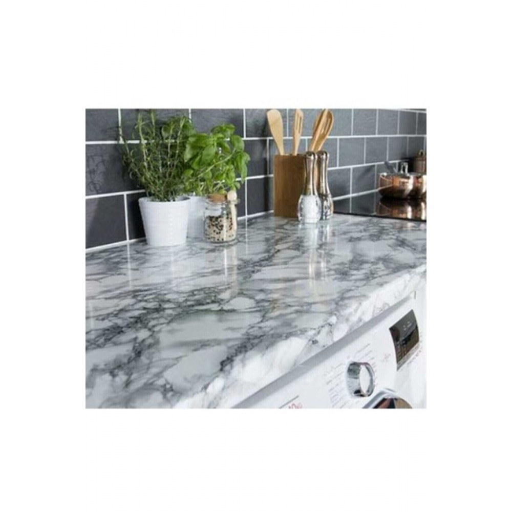 Yapışkanlı Kaplama Kağıdı Mermer Desenli 1 Metre