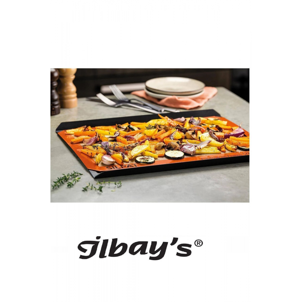 30x40 Fırınlanabilir Yıkanabilir Kendinden Yağlı Silikon Pişirme (HAMUR AÇMA MATI)silpatı