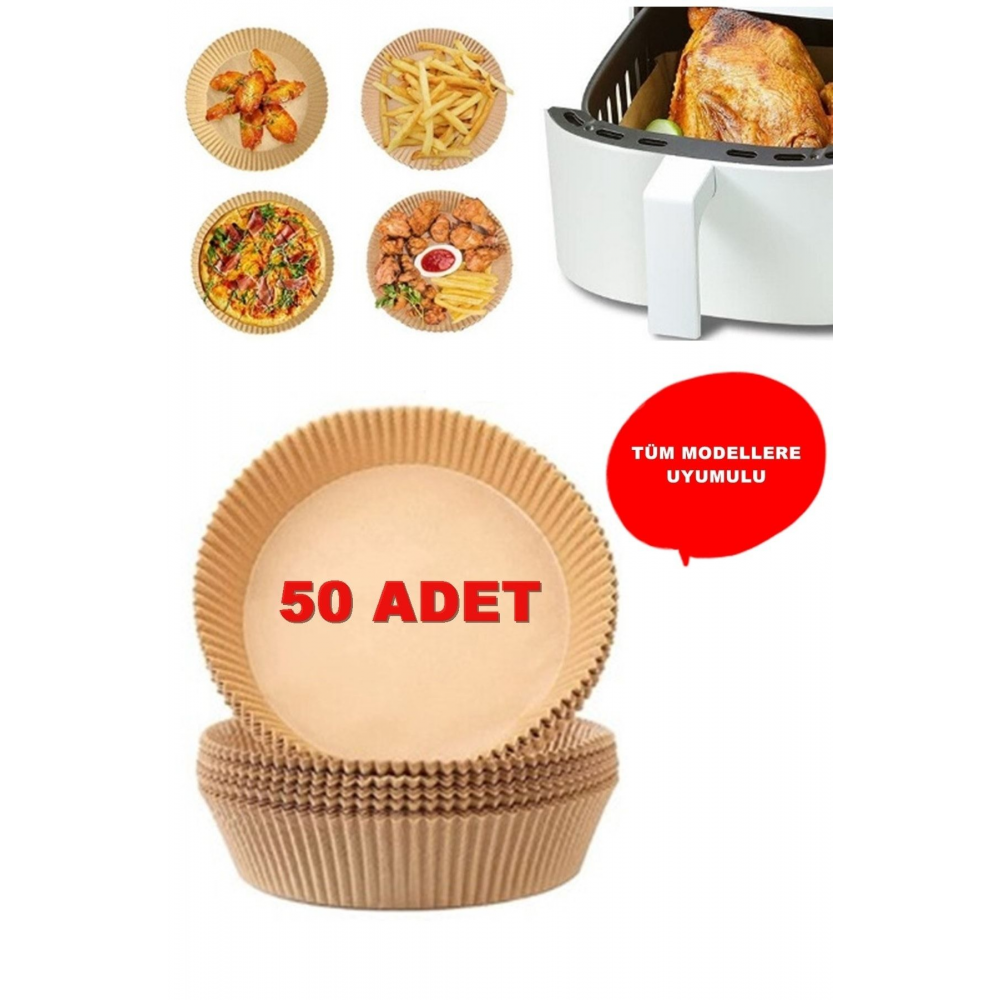 Airfryer Pişirme Kağıdı 50 Adet Hava Fritözü Airfryer Firitözü Airfryer Yağsız Firitöz Pişirme