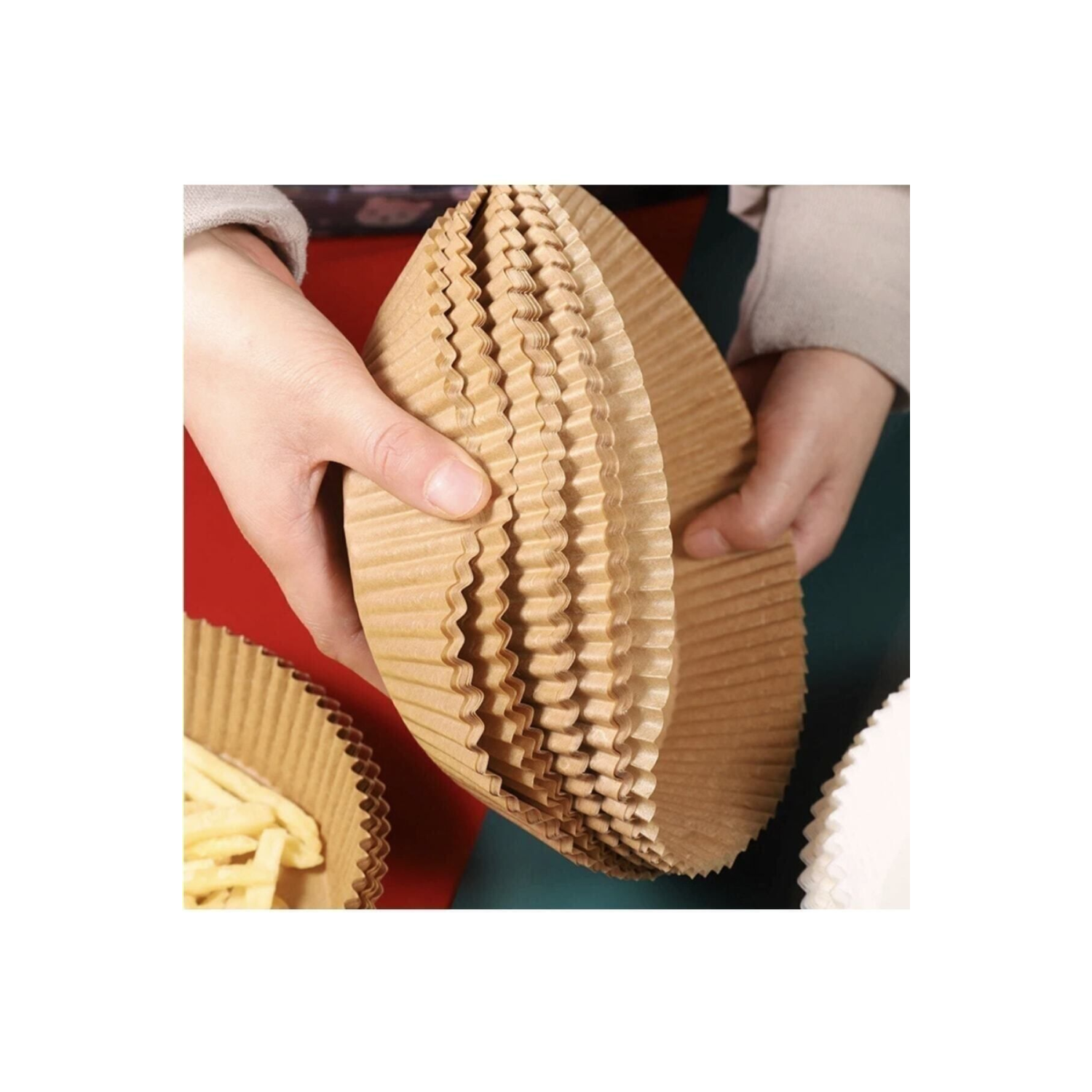 Mimoza 50 Adet Airfryer Pişirme Kağıdı Hava Fritözü Xiaomi Philips Yağsız Tefal Kumtel Mi Kağıt