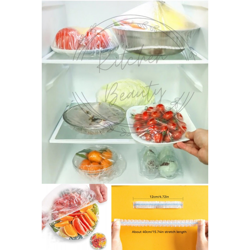 100 Adet Pratik Tazeliği Koruyan Tencere ve Tabak Bonesi | Çok Amaçlı Kapak Gıda Bonesi