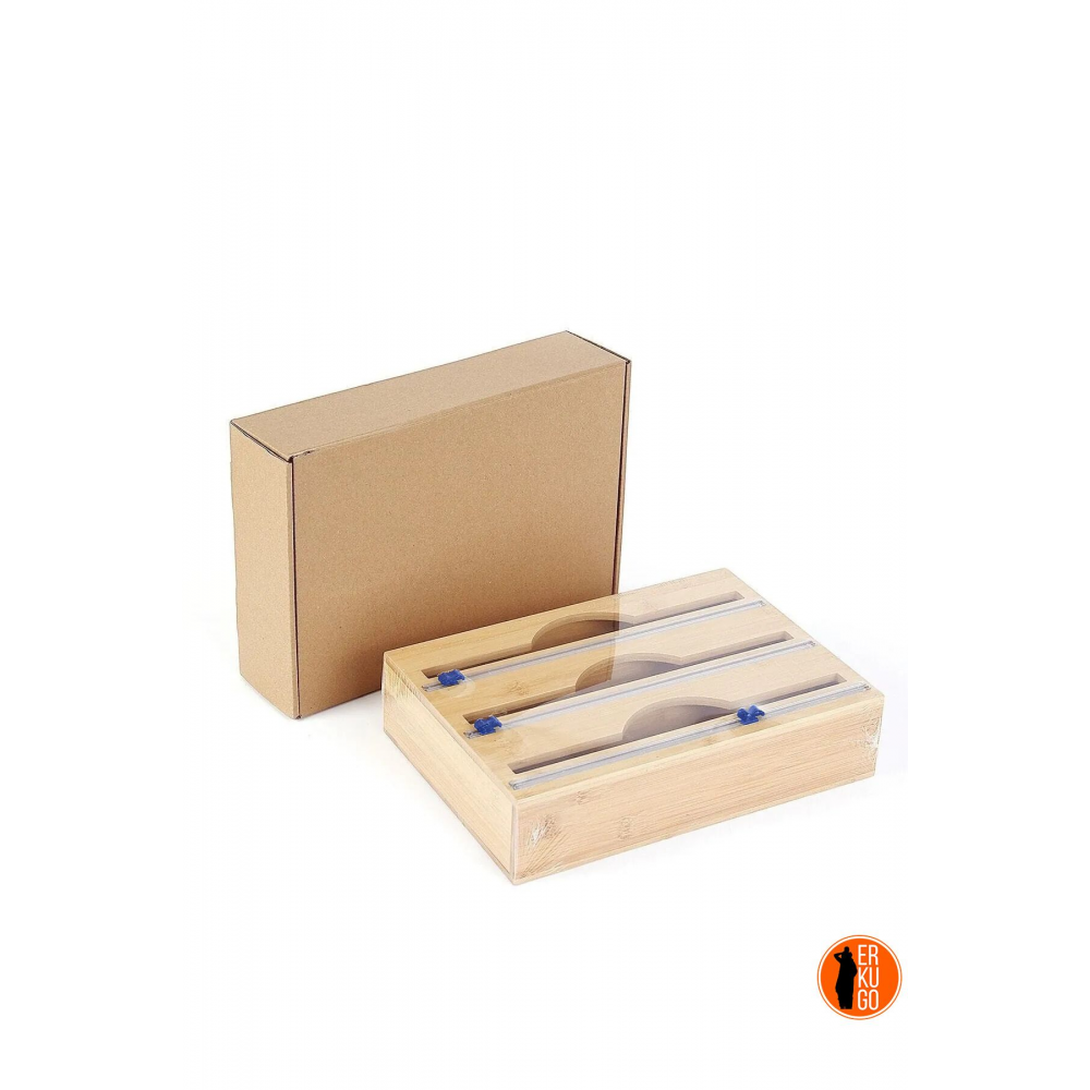 Bambu 3'lü Streç Film Ve Folyo Kesici Düzenleyici, Streç Folyo Kutusu