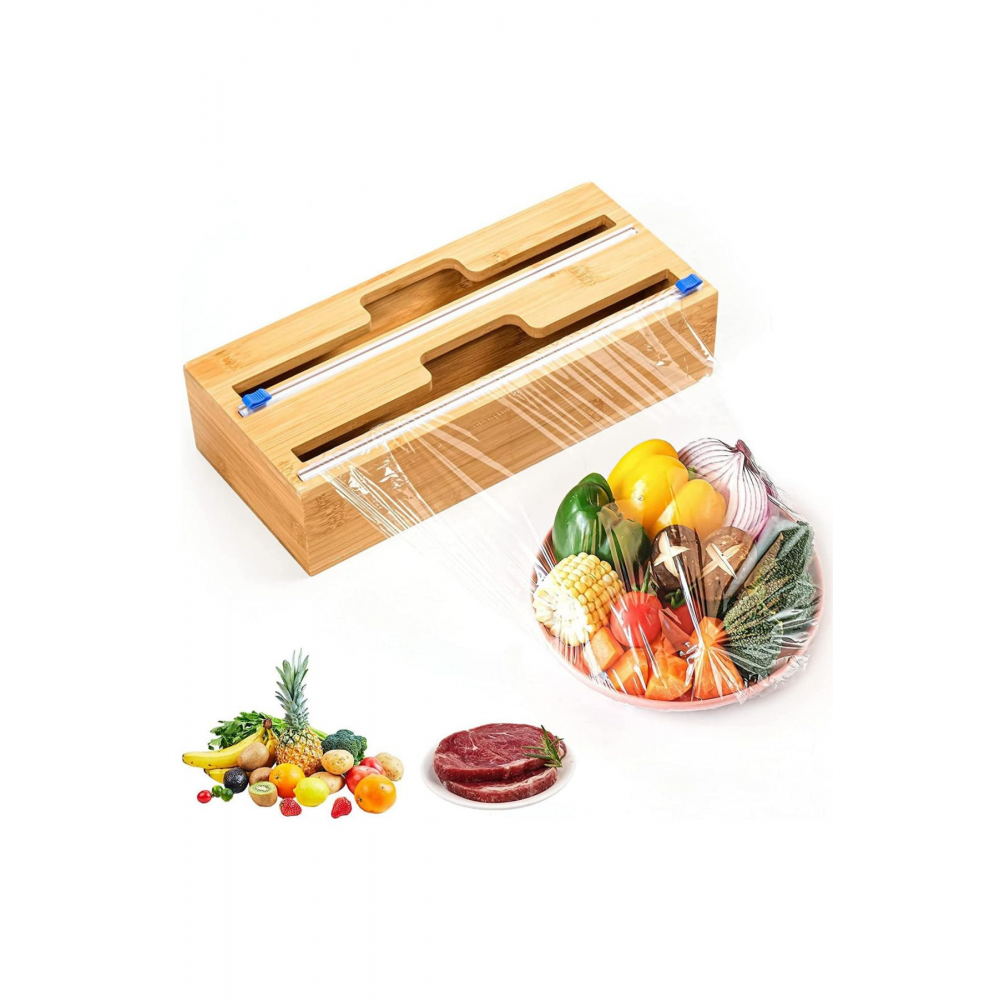 Bambu Streç Ve Folyo kesici, Bambu Streçlik ve Folyo Kesici 2 bölmeli Kapaklı