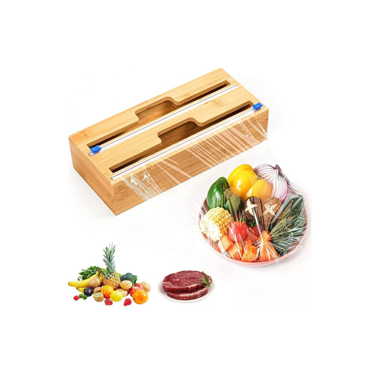 Bambu Streç Ve Folyo kesici, Bambu Streçlik ve Folyo Kesici 2 bölmeli Kapaklı