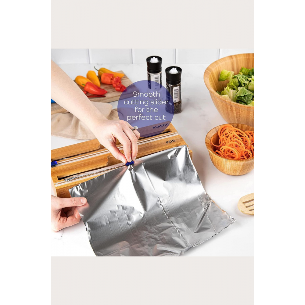 Bambu Streç Ve Folyo kesici, Bambu Streçlik ve Folyo Kesici 2 bölmeli Kapaklı
