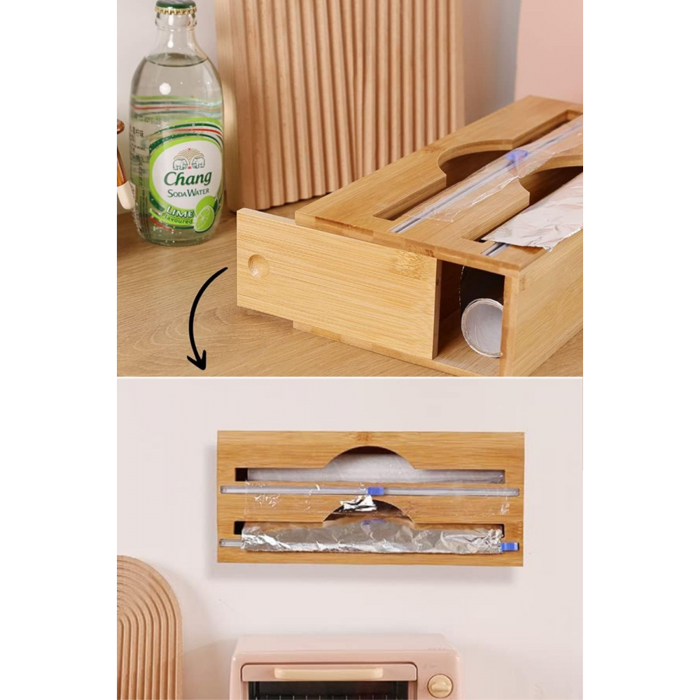 Bambu Streç Ve Folyo kesici, Bambu Streçlik ve Folyo Kesici 2 bölmeli Kapaklı