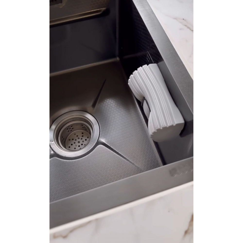 Bulaşık Süngeri Tutacağı 3m Yapışkanlı Paslanmaz Çelik Sihirli Silgi Sünger Tutucu Askı 1 Adet