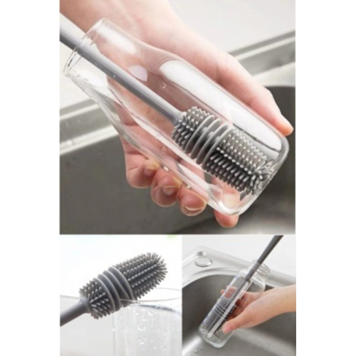 Silikon Bardak Tabak Cam Şişe Fincan Yıkama Fırçası Çok Fonksiyonlu Bulaşık Temizleme Fırçası