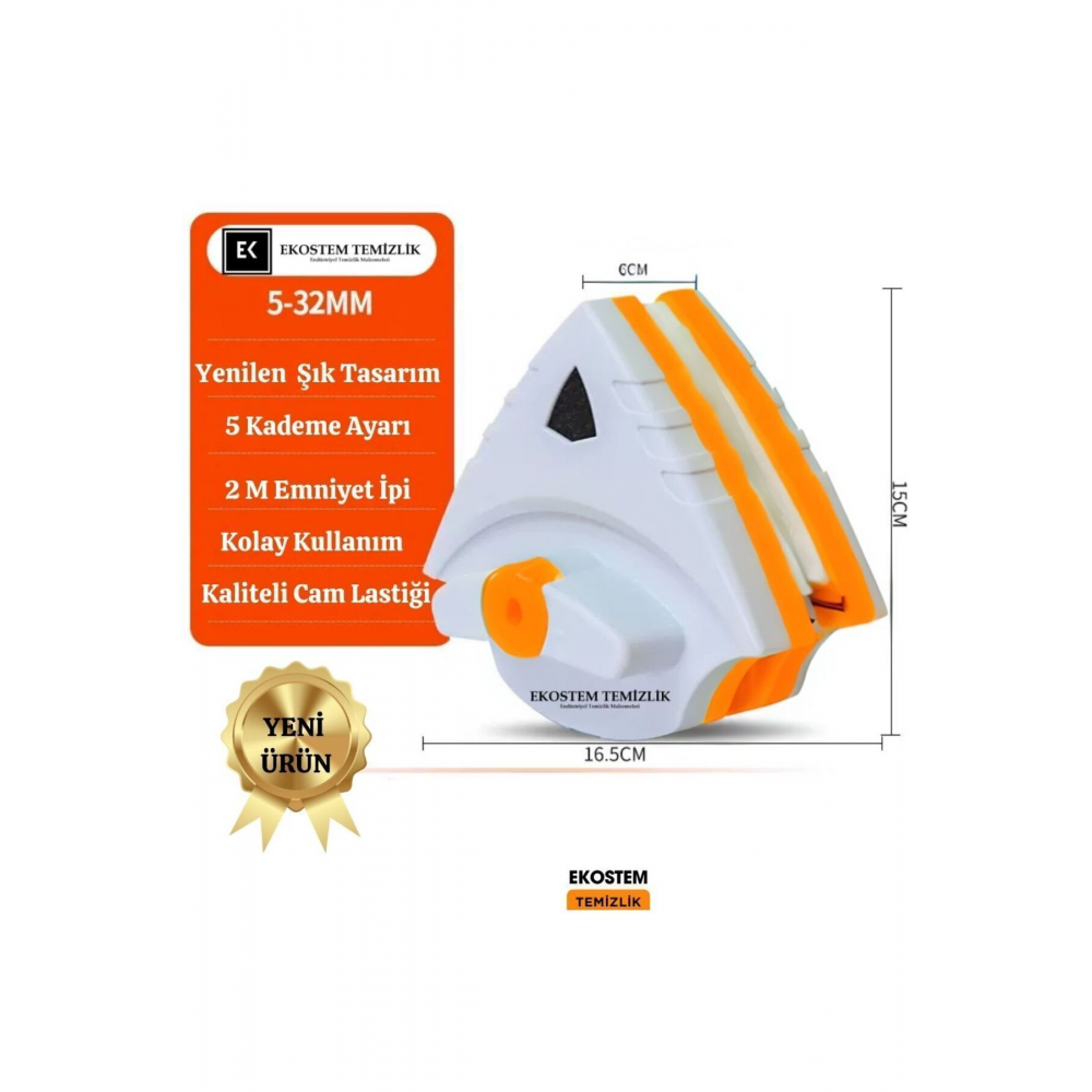 Mıknatıslı Çift Cam Ve Pencere Uyumlu Üçgen Model Kademe Ayarlı Camsil