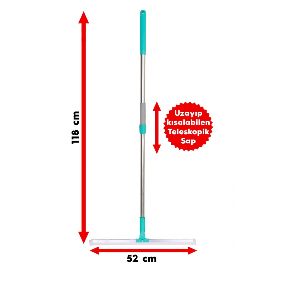 Yer Sileceği 52 Cm Çek Çek Çekpas Cam Sileceği Mop Paspas