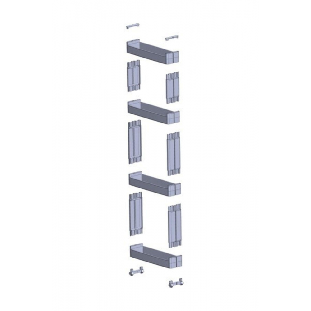 Mutfak Ve Banyo Rafı Çok Amaçlı 4 Katlı Tekerlekli Raf Banyo Rafı Mutfak Rafı Beyaz