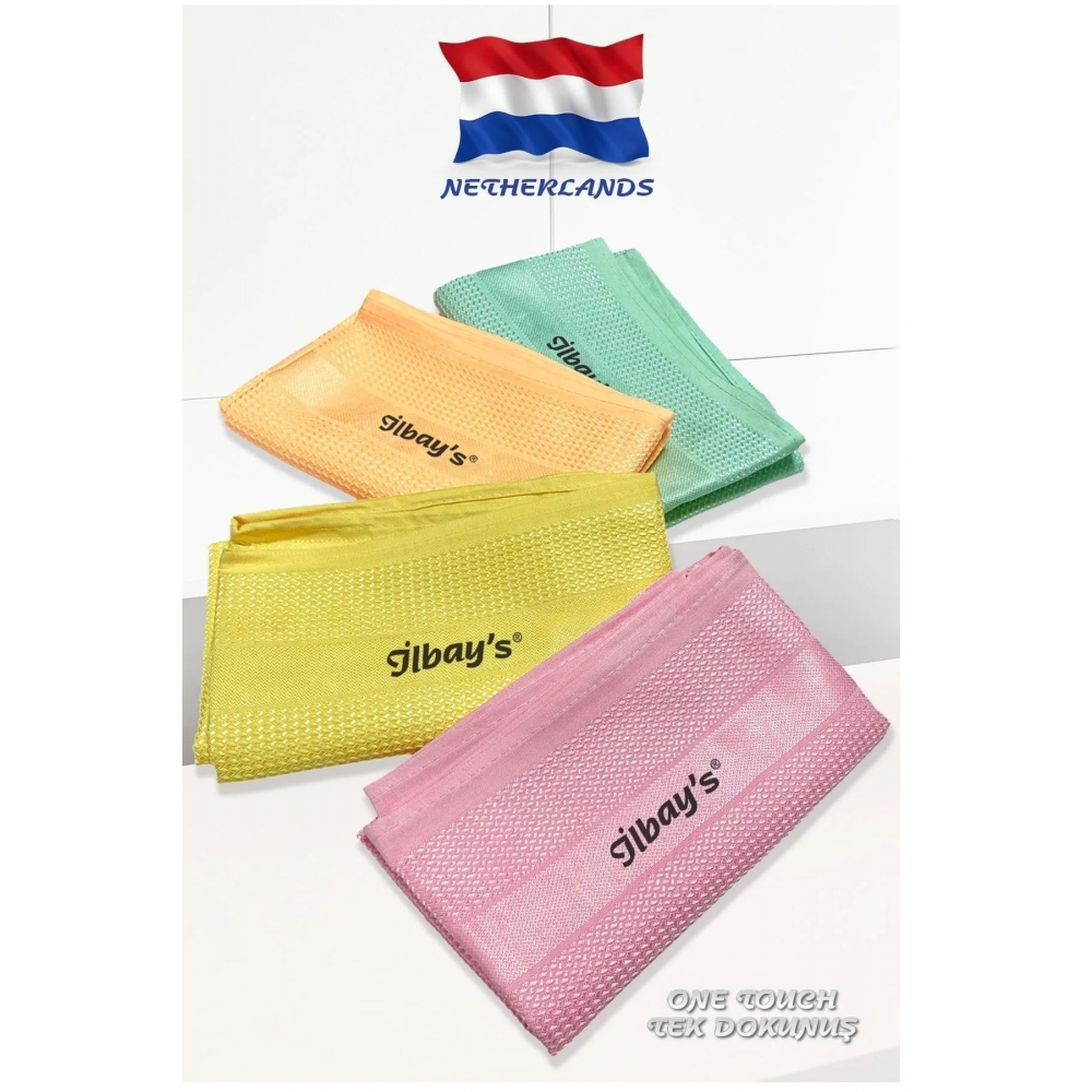 4'lü Ithal Baskılı 40x60 Cm Fabrika Satış Mağazası Orijinal Mikrofiber Temizlik Bezi