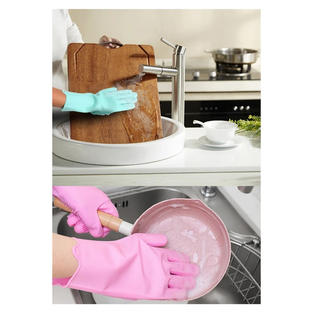 Tırtıklı Sihirli Silikon Bulaşık Eldiveni