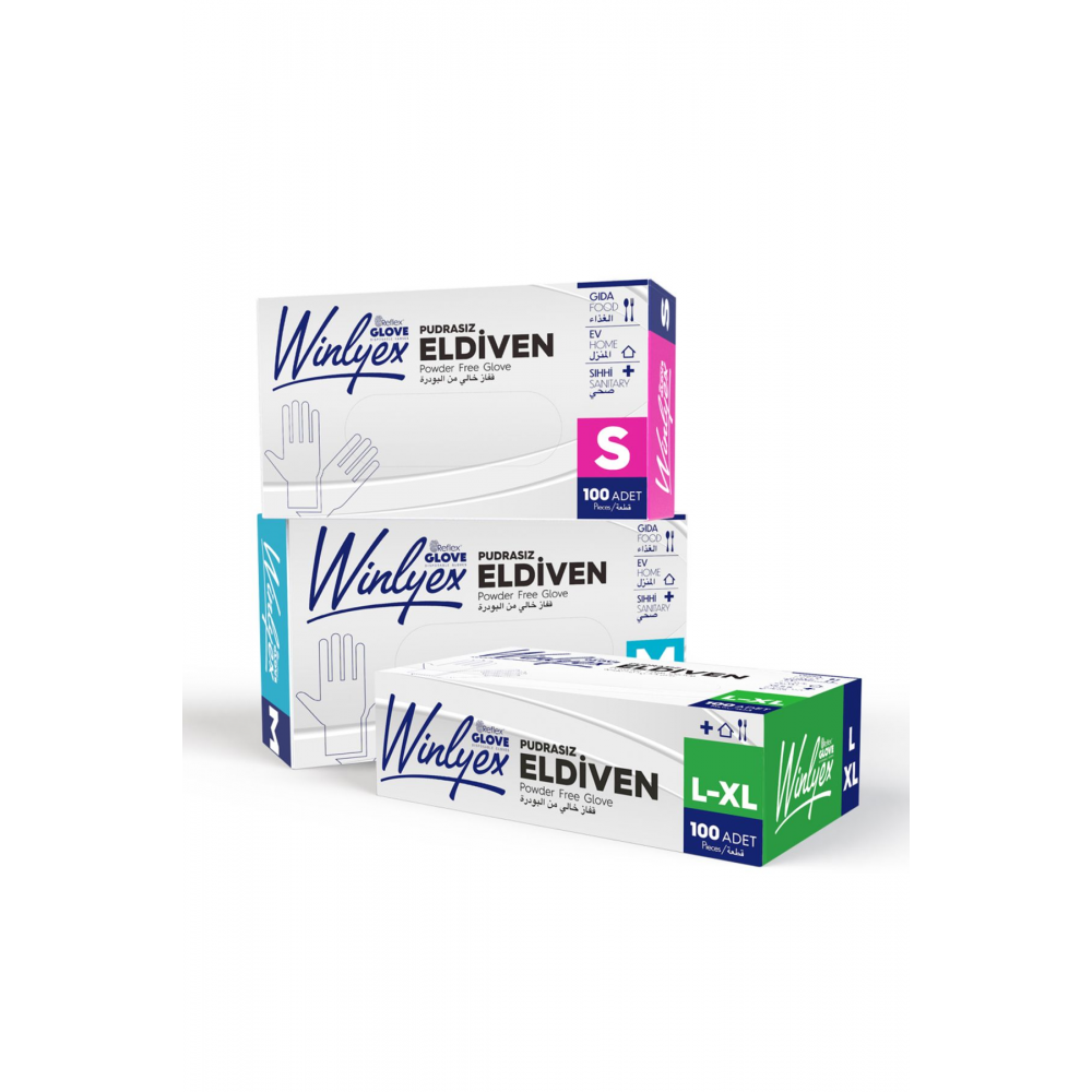 Winlyex Pudrasız Eldiven 100'lü S Beden