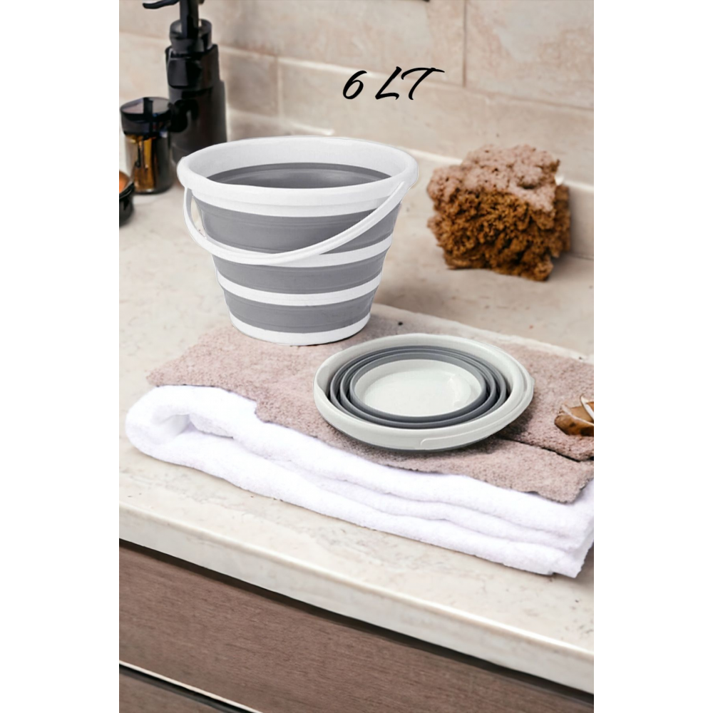 Vera Bath Katlanır Su Kovası Kulplu 6 Lt Akordeon Özellik Multibox