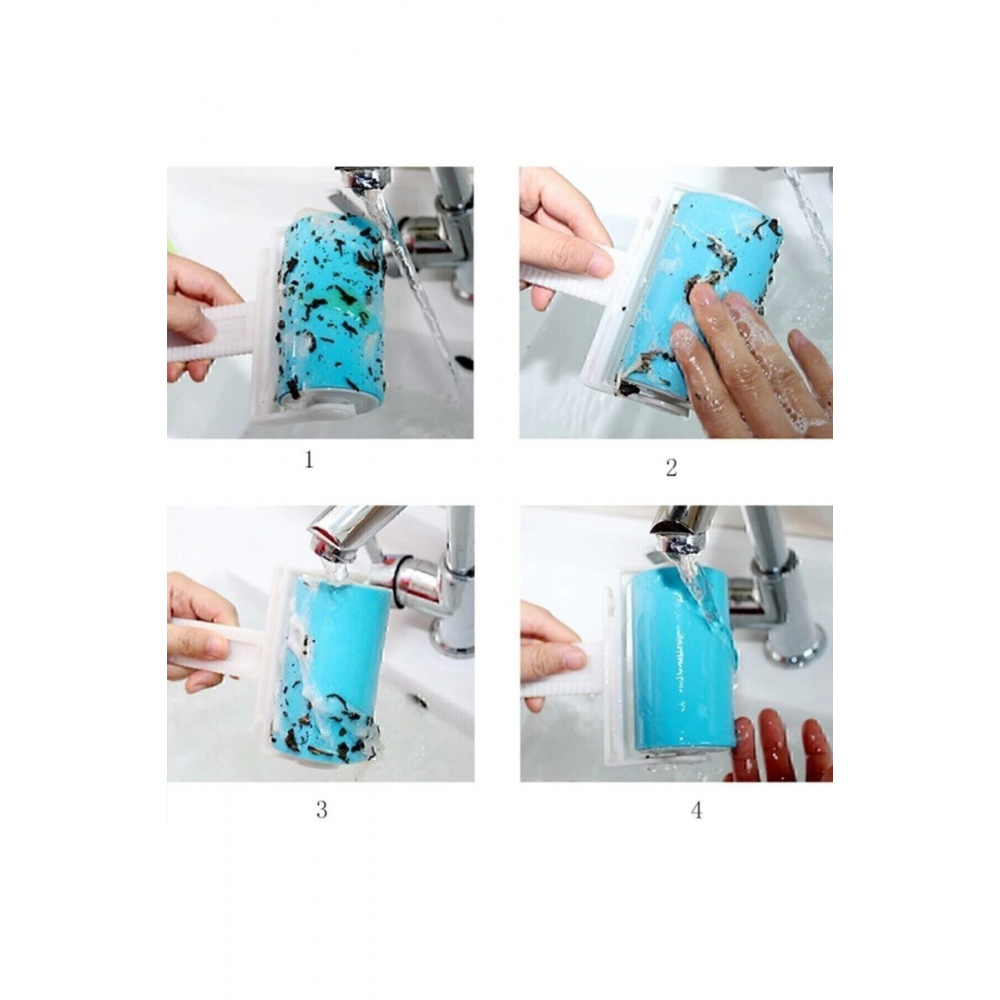 Yıkanabilir Pratik Tüy Ve Toz Toplama Rulosu Aparatı