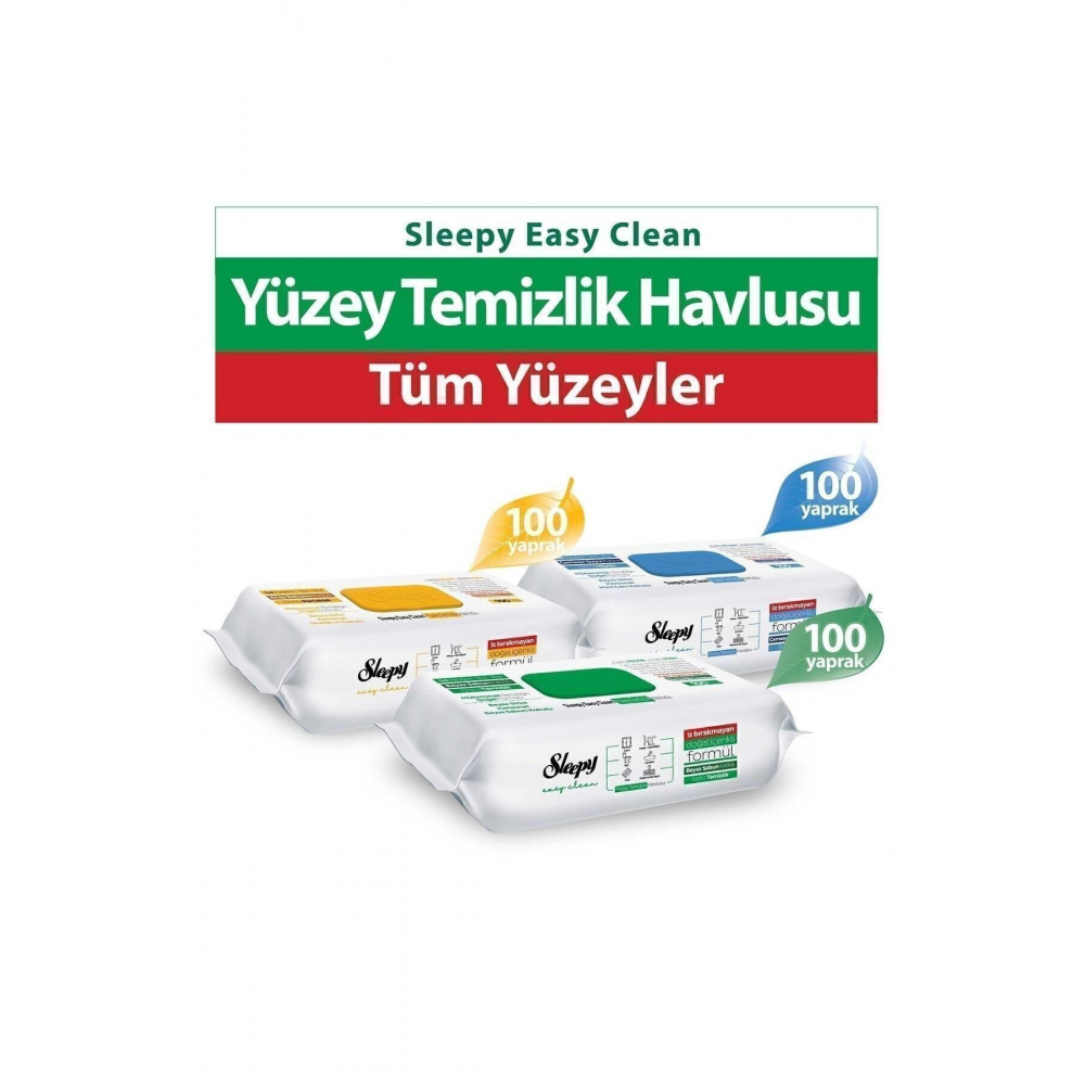 Easy Clean Beyaz Sabun Katkılı Çamaşır Suyu Katkılı Arap Sabunu Katkılı 3x100 (300 YAPRAK)