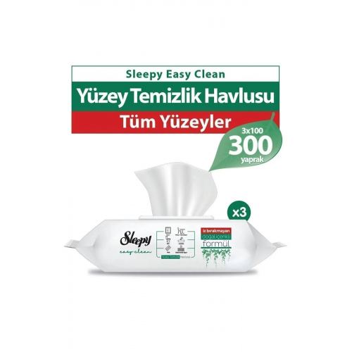 Easy Clean Yüzey Temizlik Havlusu 100 Yaprak X 3 Adet