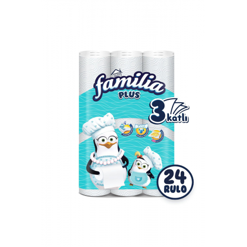 Plus Kağıt Havlu 24 Rulo (12 RULO X 2 PAKET)