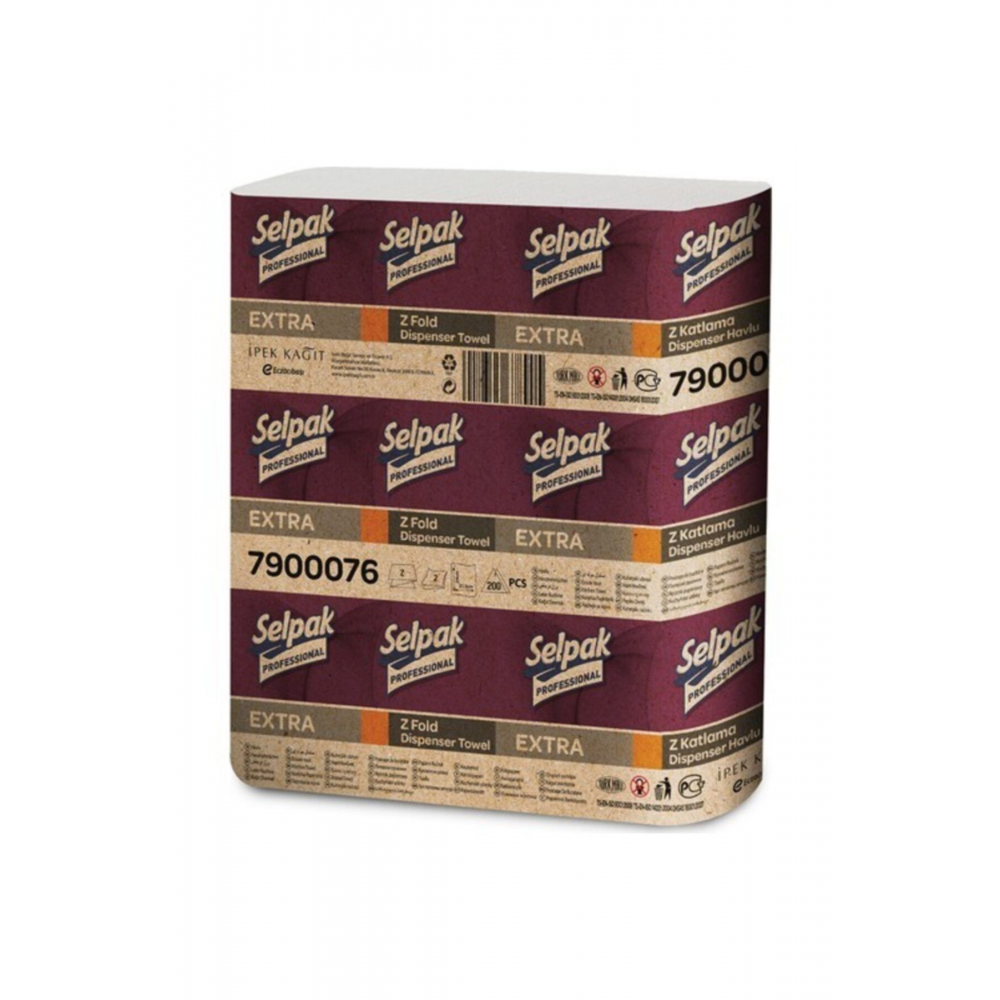 Professional Extra Z Katlama Dispenser Havlu 200'lü 12 Pkt