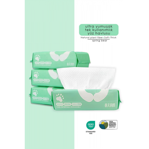 Tek Kullanımlık Pamuklu Yüz Kurulama Havlusu