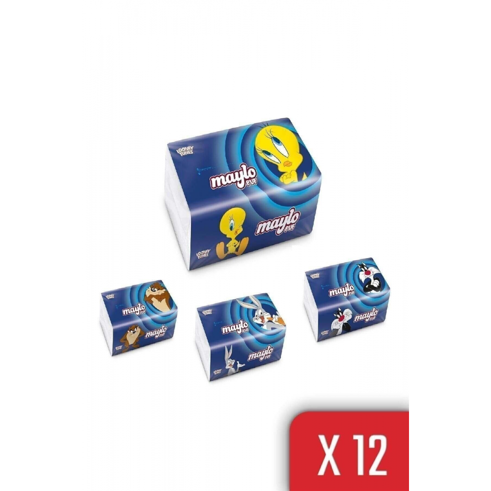 Looney Tunes Puf Mendil 150 Yaprak 12'li Paket