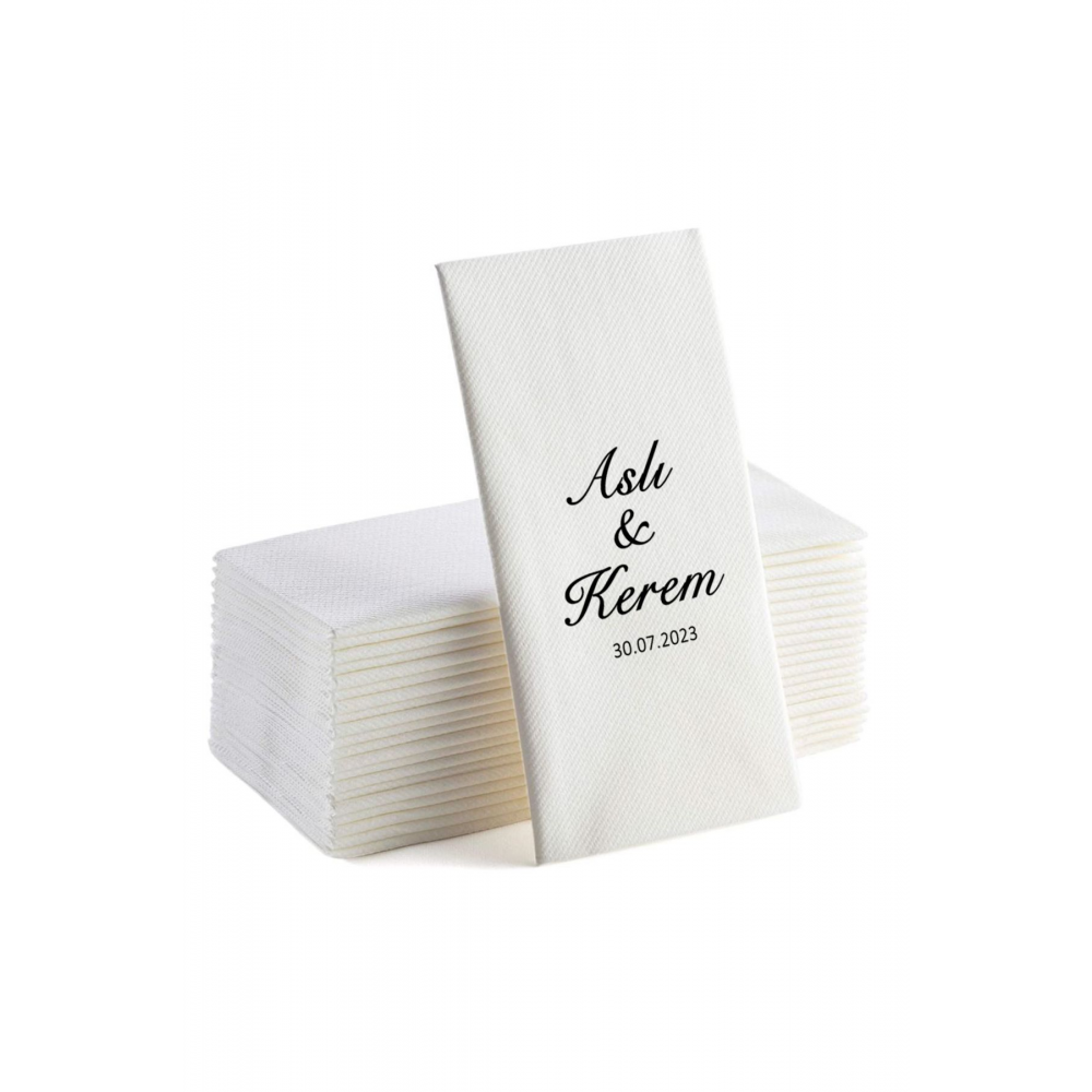 Kişiye Özel Söz Düğün Nişan Sunum Servis Peçetesi Konuşan Kağıt Peçete