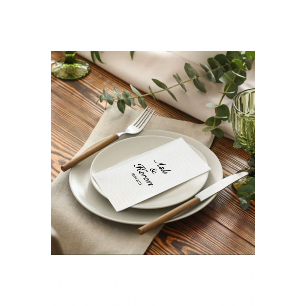 Kişiye Özel Söz Düğün Nişan Sunum Servis Peçetesi Konuşan Kağıt Peçete