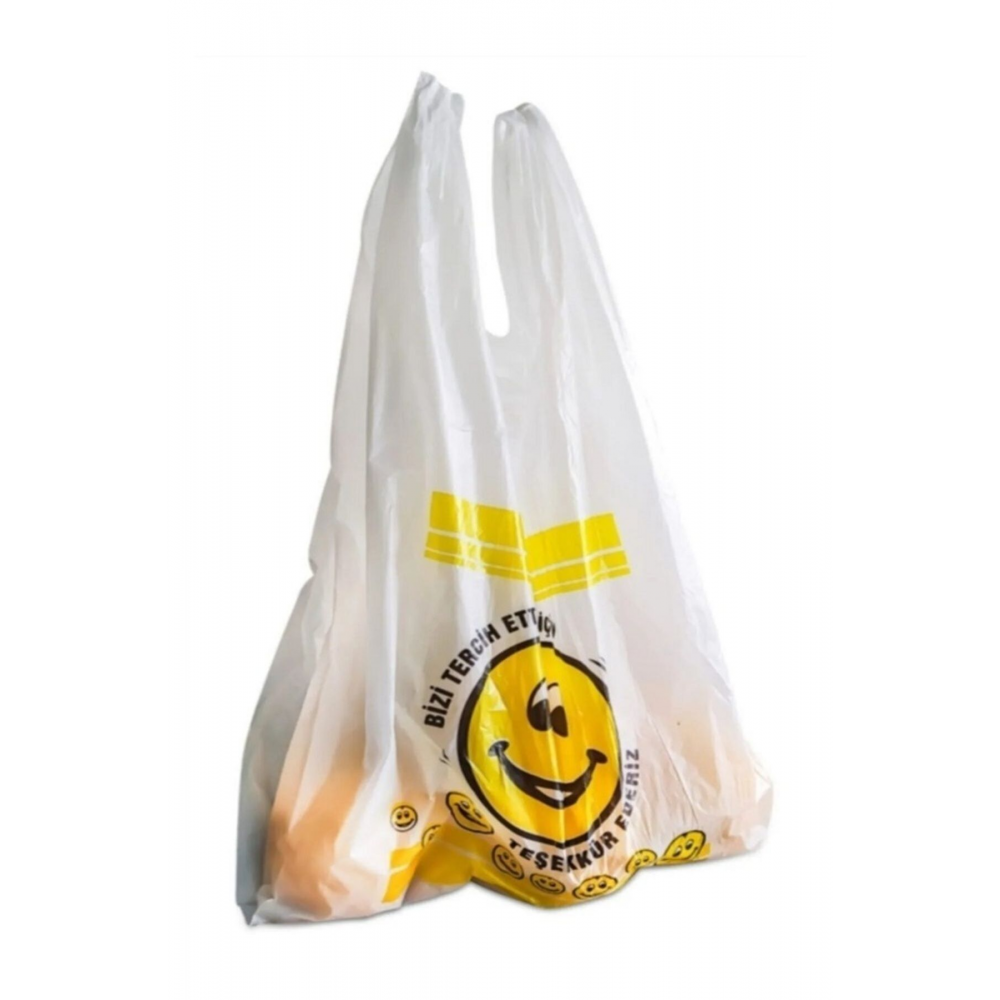 BüyükBoy Gülenyüz Baskılı Rulo Poşet Market Manav Atlet Hışır 1 Adet