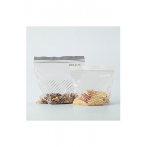 Kilitlenebilir Buzdolabı Poşeti Meridyendukkan Kilitli Poşet Gri-beyaz 50 Adet