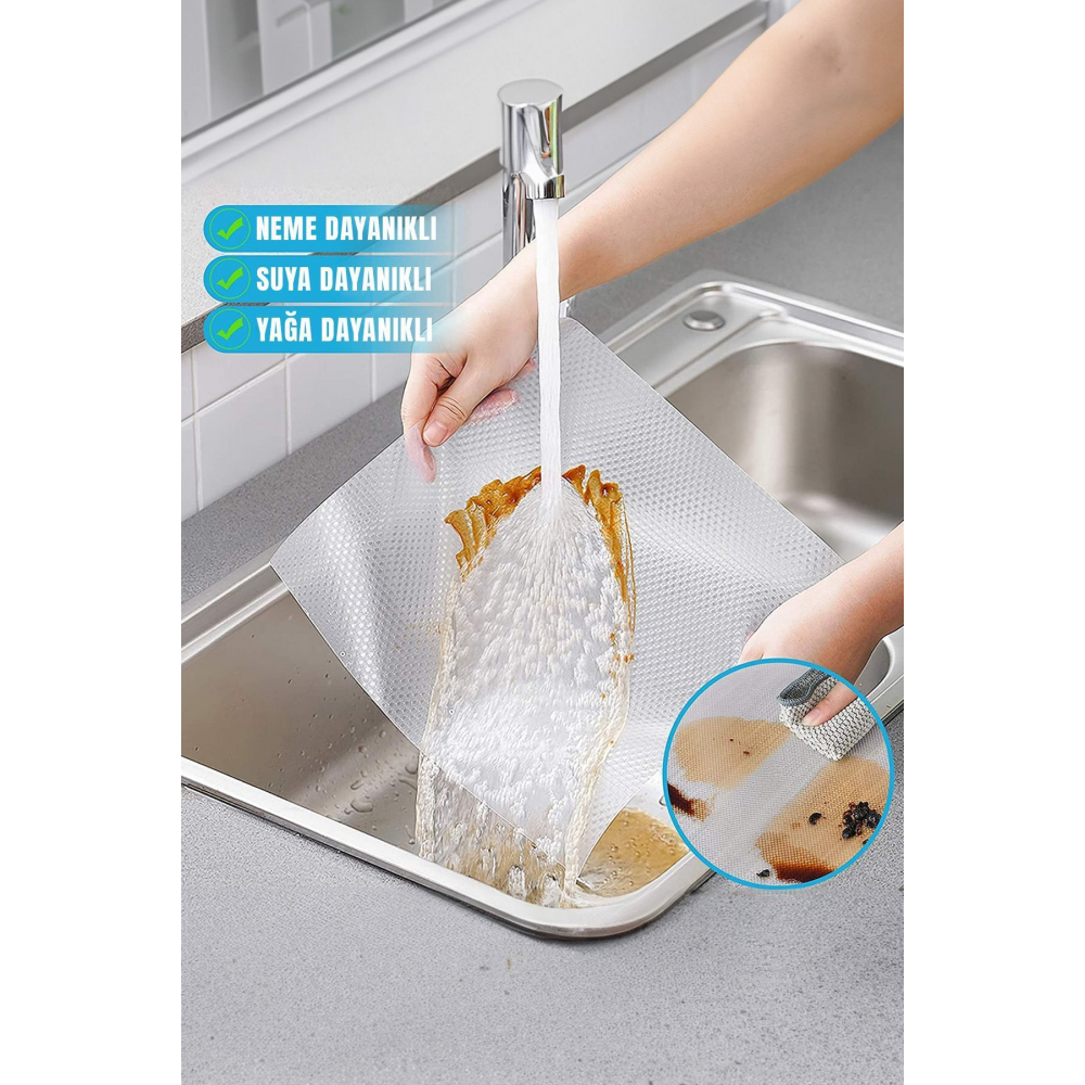 10 Metre X 45 Cm Şeffaf Raflık Kaymaz Dolap Içi Çekmece Raf Örtüsü Kaydırmaz Koruyucu Ev Ürünü