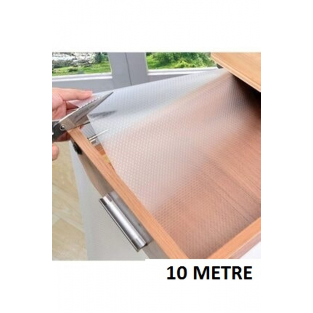 45cm X 10 Metre Şeffaf Kaydırmaz Çekmece Dolap Ve Raf Örtüsü