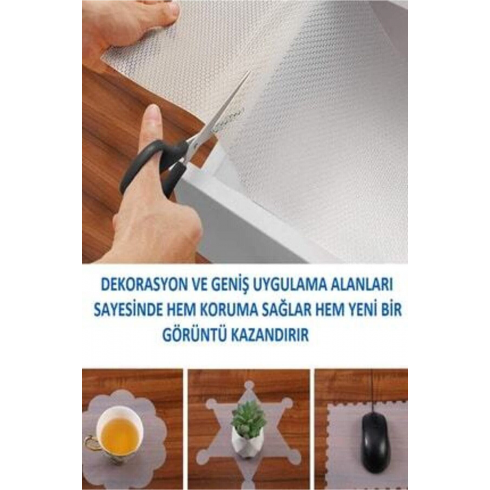 45cm X 10 Metre Şeffaf Kaydırmaz Çekmece Dolap Ve Raf Örtüsü
