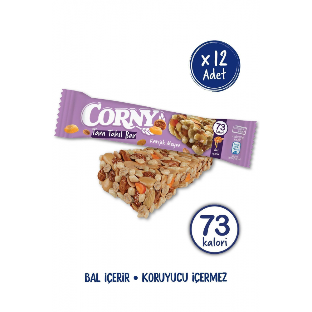 Karışık Meyveli Tahıl Bar x 12 adet