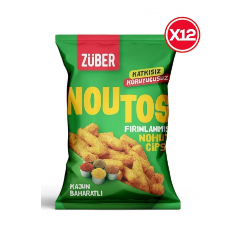 Noutos Fırınlanmış Nohut Cipsi Kajun Baharatlı 55g X 12 Paket