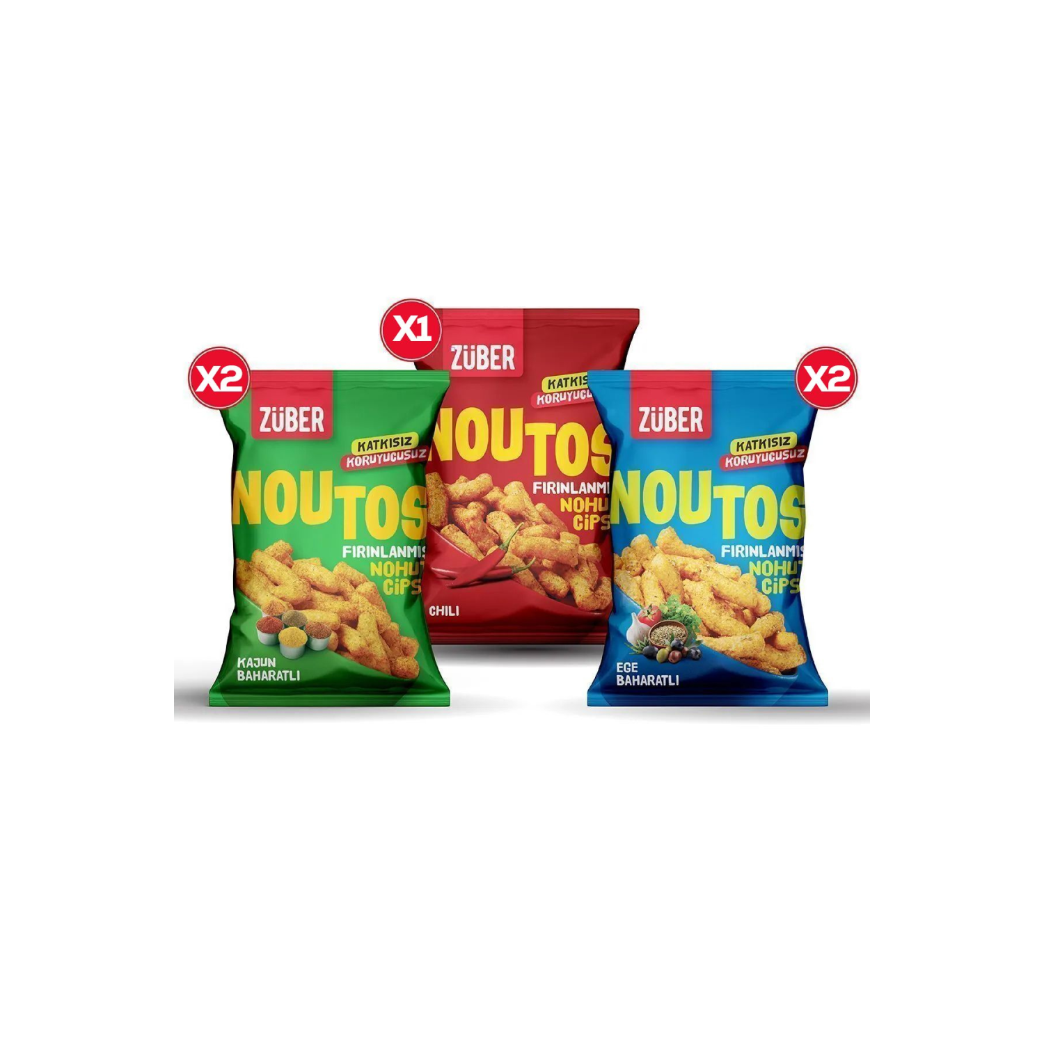 Noutos Nohut Cipsi Tanışma Paketi 55g x 5 adet