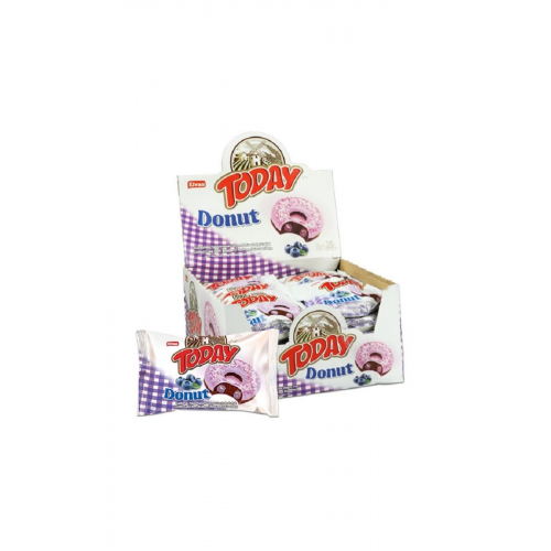 Today Donut Kek Yabanmersinli 40Gr. 24 Adet (1 Kutu)