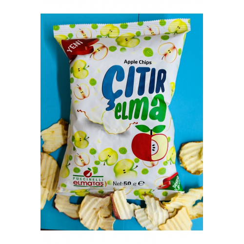 Elmataş Çıtır Elma Kurusu Tırtıklı (24 Adetx50 Gr)