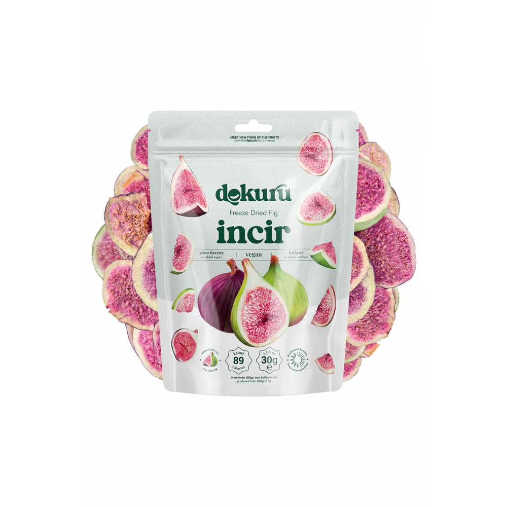 İncir Kuru Meyve Cipsi - Dondurularak Kurutulmuş Freeze Dried Çıtır İncir