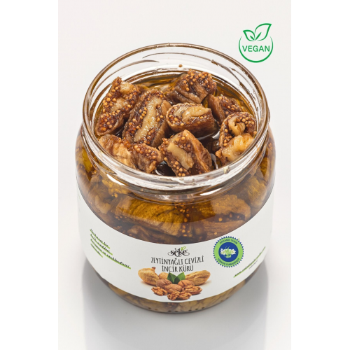 Organik Sertifikalı Cevizli Zeytinyağlı Kuru Incir Kürü Net 450 gr