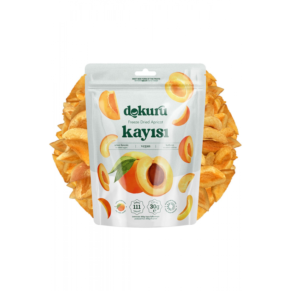 Kayısı Kurusu Meyve Cipsi - Dondurularak Kurutulmuş Freeze Dried Çıtır Kayısı
