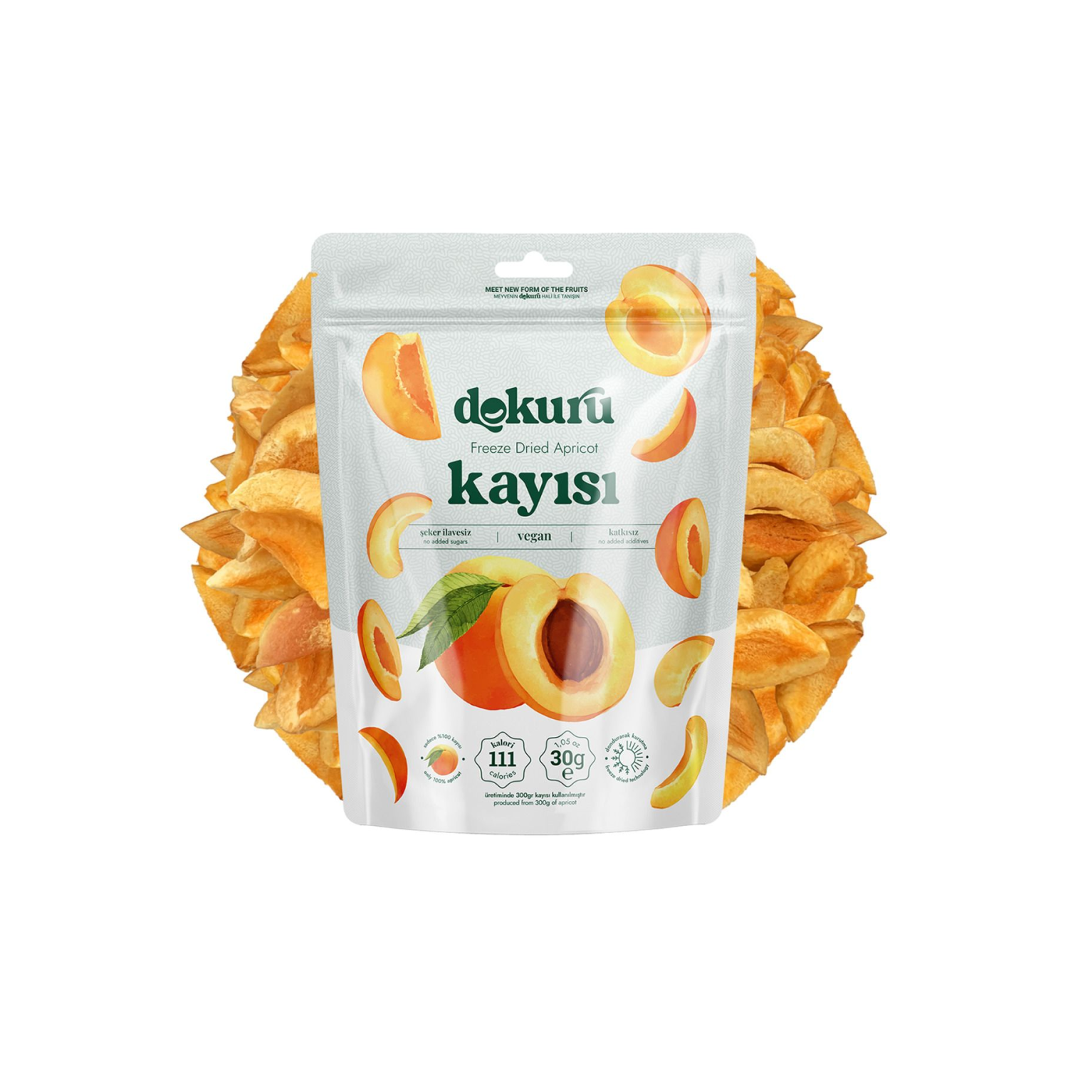 Kayısı Kurusu Meyve Cipsi - Dondurularak Kurutulmuş Freeze Dried Çıtır Kayısı