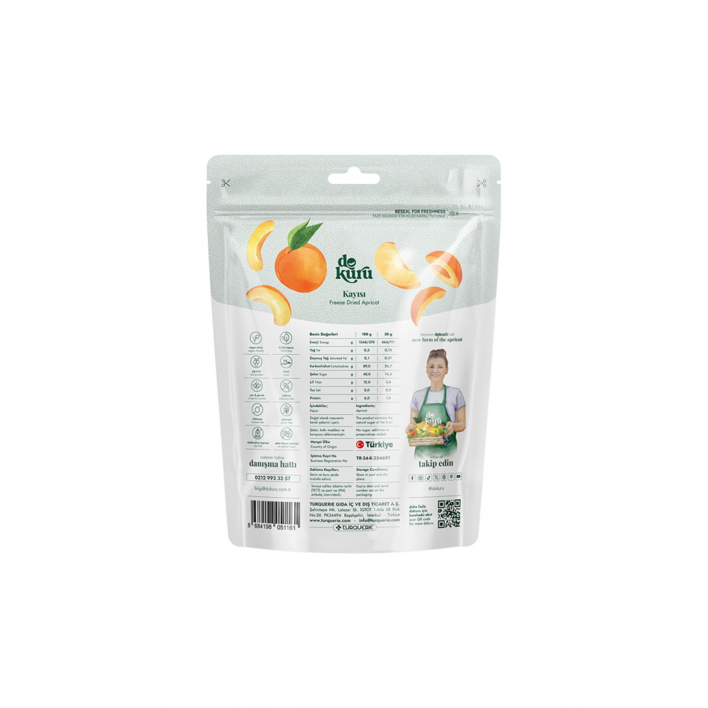 Kayısı Kurusu Meyve Cipsi - Dondurularak Kurutulmuş Freeze Dried Çıtır Kayısı