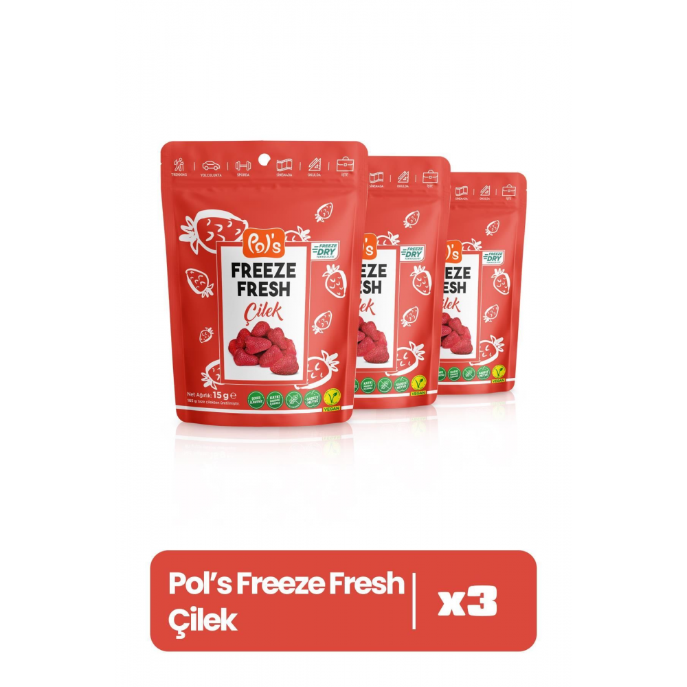 3'lü Freeze Fresh Çilek